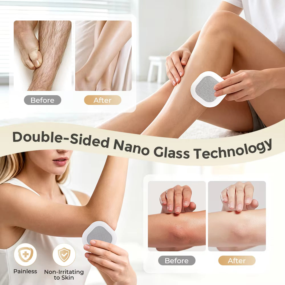 Double-Sided Nano Glass Epilator & Exfoliating Hair Remover