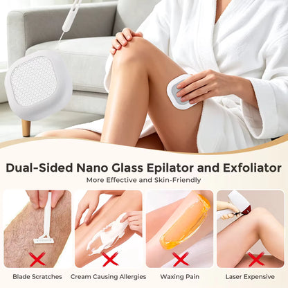 Double-Sided Nano Glass Epilator & Exfoliating Hair Remover